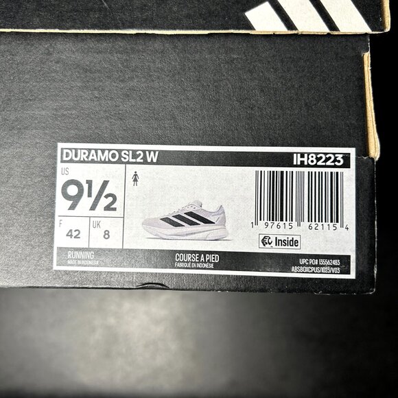Adidas Duramo SL2 W Running Shoes Womens Size 9.5 White Black IH 8223 NEW - Picture 7 of 7